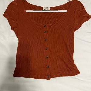 Nordstrom Burnt Orange Crop Top